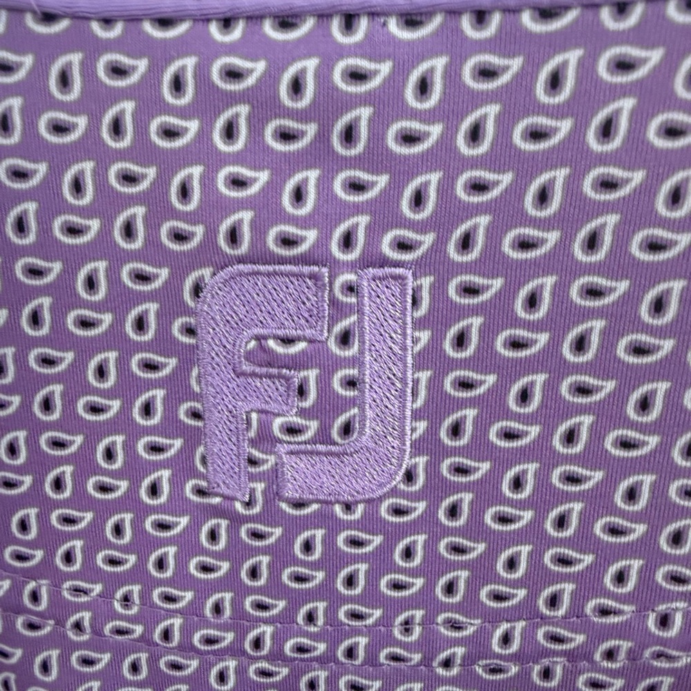 Foot Joy Men’s Purple Paisley Golf Polo Shirt. Size Large - Picture 6 of 8